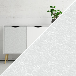 Okleina meblowa samoprzylepna 45x100 cm Białe kwiaty