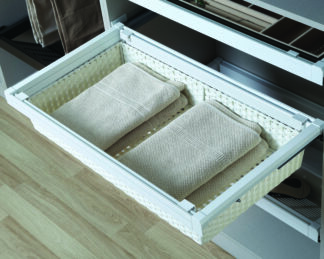 Szuflada wysuwana, 600mm, H-170mm - biała