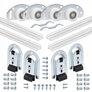 Zestaw okuć FAST do drzwi przesuwnych do niskich i wysokich zabudów, 1,5m, 2-drzwi