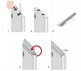 Zestaw montażowy z zaślepkami SYMA14 - czarny mat P9