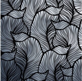 Okleina meblowa samoprzylepna 45x100 cm Srebrne liście