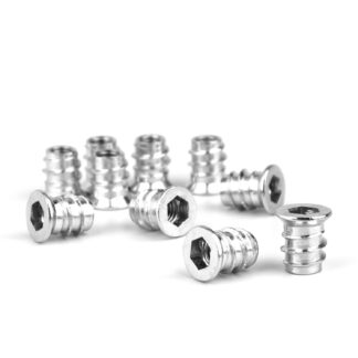 10X Mufa M6x13 dwugwintowa, wkręcana z kołnierzem