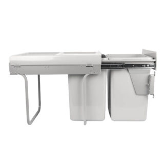 Sortownik, kosz na śmieci Maxima 2x20L moc. frontu