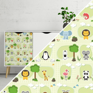Okleina meblowa dziecięca 45x100 cm Zoo