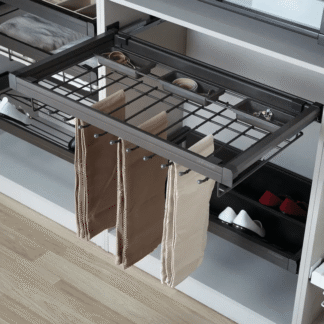 Szuflada wysuwana ELIS na spodnie z organizerem W600 - Mocca