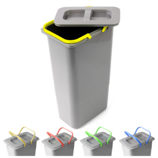 Kosz na śmieci 7l,  z pokrywą i uchwytami