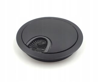 Metalowy przepust, przelotka kablowa, okrągły 60mm CZARNY MAT
