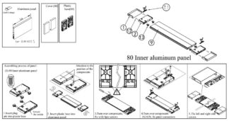 Unihopper - Szuflada wewnętrzna 3D, L-500 H-80mm - Antracyt
