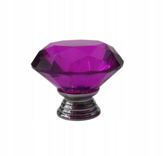 Gałka meblowa KN009, kryształowa, 30mm, purpurowa (chrom)