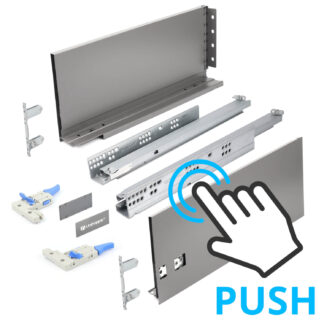 Unihopper - Szuflada Cienkościenna PUSH TO OPEN, L-500 H170mm - Antracyt