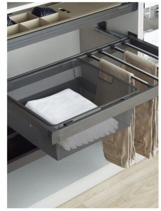 Szuflada wysuwana na spodnie ELIS W900 + kosz H185 - Mocca
