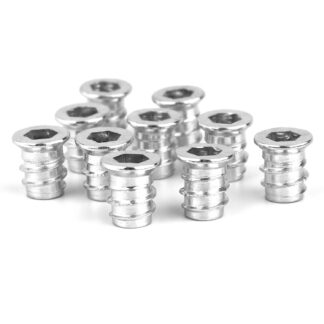 10X Mufa M6x13 dwugwintowa, wkręcana z kołnierzem