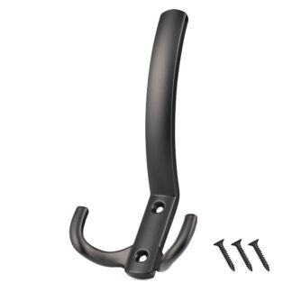 Wieszak meblowy DW14 czarny mat, trzypunktowy