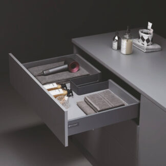 Unihopper - Szuflada cienkościenna zlewozmywakowa, szer. 800mm L-500 H80mm - Antracyt