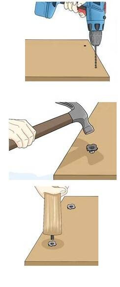 Mufa nakrętka pazurkowa kłowa M8x13 wbijana do drewna 20szt