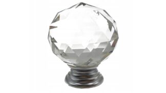Gałka meblowa HELV, kryształowa, 30mm, transparentna (chrom)