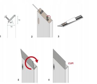 Zestaw montażowy z zaślepkami SYMA INGLETE32 - czarny połyskP10