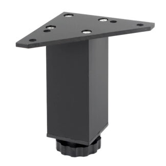 Nóżka meblowa industrialna 38x38 H-100 czarny mat