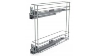 Cargo mini boczne, prawe -150mm, 2-poziomy, srebrne, na prowadnicy tandem