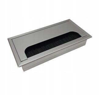 Przepust biurkowy [X1026] 80x160 srebny