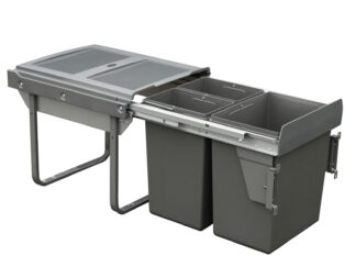 Kosz wysuwny XL na prowadnicach COMFORT - 2 x10L+20L