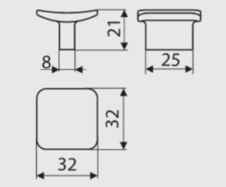 Gałka meblowa GG43 - stal szczotkowana