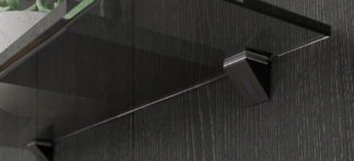 KALABRONE MINI  podpórka do półek szklanych czarna 5-10mm max 12kg/szt