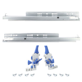 Komplet prowadnic COMFORT 3D L-550mm, pełen wysuw, cichy domyk