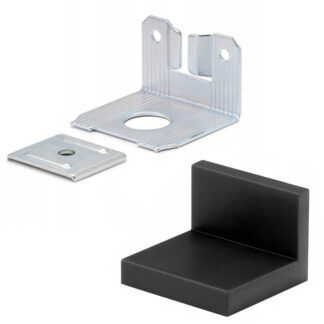 Zawieszka meblowa IKA uniwersalna z zaslepką czarna