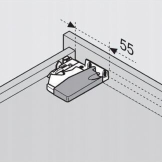 Zestaw sprzęgieł do szuflady drewnianej Tandem, T51.1700, L+P