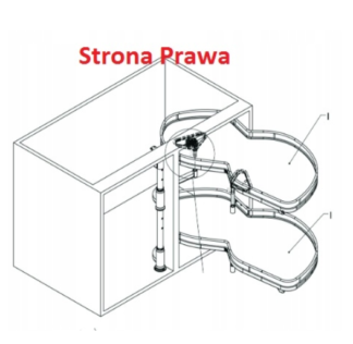 Nerka W-600+ mata Prawa - soft close - biała