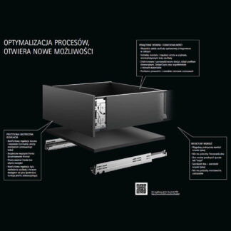 Szuflada HETTICH AVANTECH L300 H101 antracyt, prowadnice QUADRO