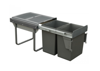 Segregator, Kosz wysuwny XL na prowadnicach COMFORT - 2 x20 L