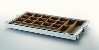 Szuflada wysuwana na biżuterie/krawaty i in. -W600 -Biały+beż