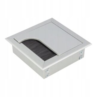 Przepust biurkowy [X1026] 80x80 srebny