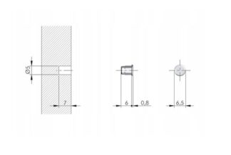 NIKO zaślepka fi-5mm metal nikiel