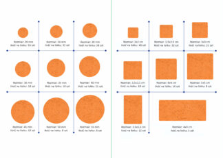 Podkładka filcowa kwadrat 5x5 cm - 8 szt