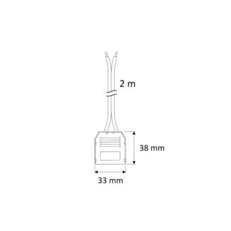 Rozdzielacz 3-pkt mini do łączenia opraw LED, przewód 2m z wtyczką MINI