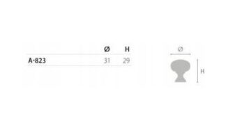 Gałka meblowa Toronto A-823, czarny mat