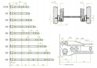 FGV – Prowadnica rolkowa L-550mm, biała, kpl