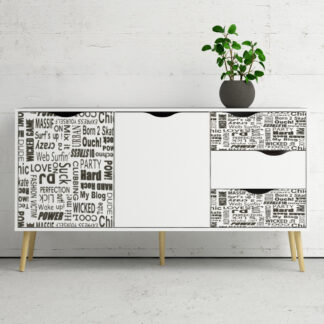 Okleina meblowa samoprzylepna 45x100 cm Napisy