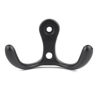 Wieszak meblowy dwupunktowy gładki CZARNY MAT DW19