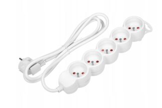 Przedłużacz listwowy 5-gniazdkowy 1,5m biały