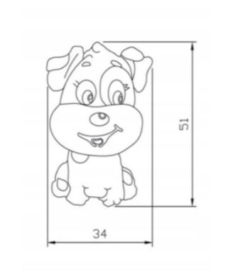 Gałka meblowa AMIX silikonowy PIESEK