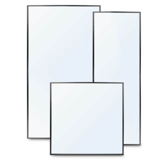 Lustro LOFT w ramce aluminiowej R15, czarny mat