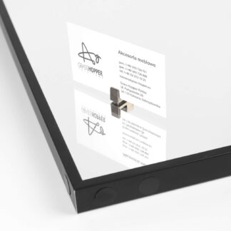 Lustro LOFT w ramce aluminiowej R15, czarny mat