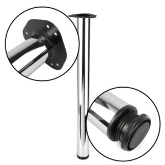 Noga meblowa do blatu, stołu H710 chrom