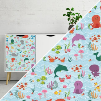 Okleina meblowa dziecięca 45x100 cm Podwodny świat