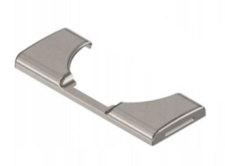 stalowa zaślepka, niklowana, na puszkę zawiasu 155°,symetryczna bez logo